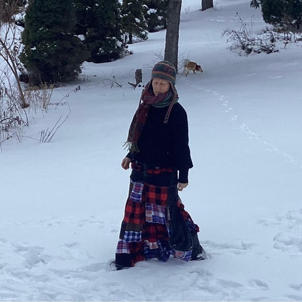 Upcycle Annie Patchwork Flannel Maxiskirt